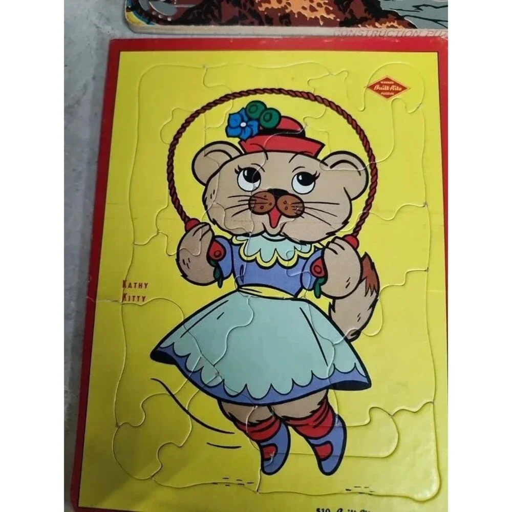 Vintage kids puzzles  set of 3